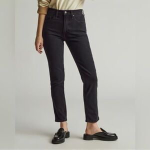 Everlane ‘the original cheeky skinny Jean crop’ 29, black wash, organic cotton